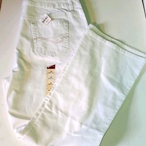 St. John's Bay White Boot Cut Jeans for Women
